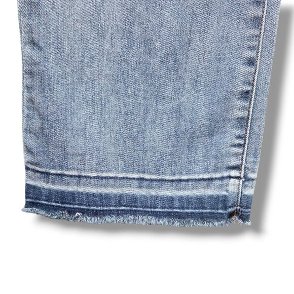 Judy Blue Cropped Bootcut Jeans Womens 28 Release Hem Distressed Mid Rise - Picture 10 of 12